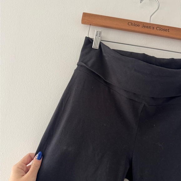 SKIMS Black Cotton Foldover Flare Leggings L - Picture 4 of 6